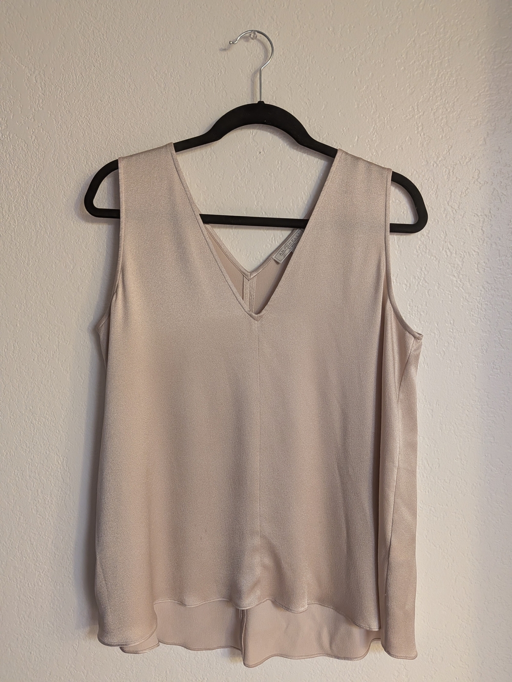 Antonelli Firenze Women's V-Neck Silk Camisole in Light Blush